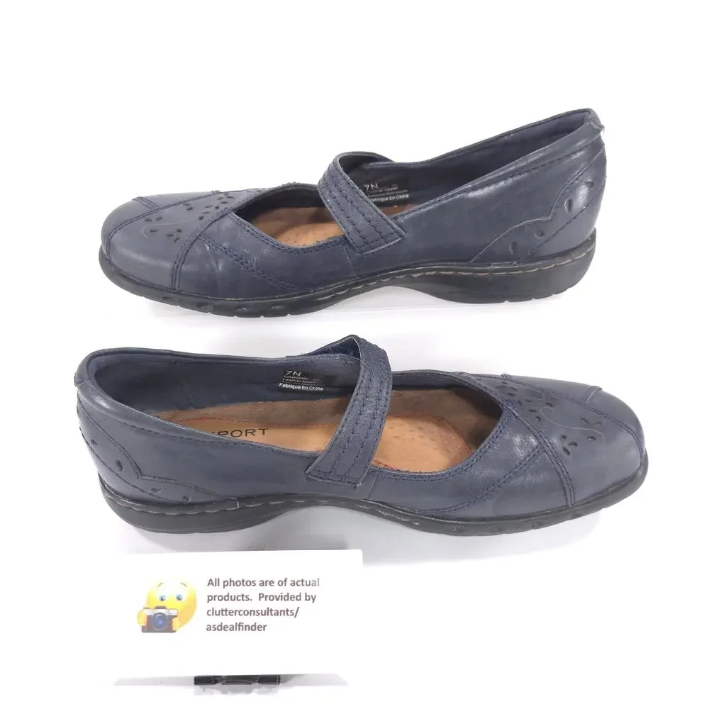 Rockport  Cobb Hill Leather Mary Jane Flat Womens Size 7 N CAG26NV Blue